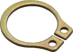 Rotor Clip - 0.321" Groove Diam, 11/32" Shaft Diam, Zinc Yellow Dichromate Steel, Snap External Retaining Rings - 0.029" Groove Width, 0.011" Groove Depth, 0.025" Ring Thickness, Grade 1060-1090 - Makers Industrial Supply