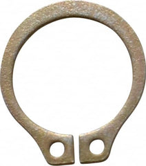 Rotor Clip - 0.382" Groove Diam, 13/32" Shaft Diam, Zinc Yellow Dichromate Steel, Snap External Retaining Rings - 0.029" Groove Width, 0.012" Groove Depth, 0.025" Ring Thickness, Grade 1060-1090 - Makers Industrial Supply