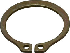 Rotor Clip - 0.588" Groove Diam, 5/8" Shaft Diam, Zinc Yellow Dichromate Steel, Snap External Retaining Rings - 0.039" Groove Width, 0.018" Groove Depth, 0.035" Ring Thickness, Grade 1060-1090 - Makers Industrial Supply