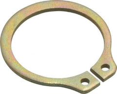 Rotor Clip - 0.646" Groove Diam, 11/16" Shaft Diam, Zinc Yellow Dichromate Steel, Snap External Retaining Rings - 0.046" Groove Width, 0.021" Groove Depth, 0.042" Ring Thickness, Grade 1060-1090 - Makers Industrial Supply