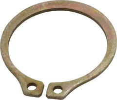 Rotor Clip - 1" Groove Diam, 1-1/16" Shaft Diam, Zinc Yellow Dichromate Steel, Snap External Retaining Rings - 0.056" Groove Width, 0.032" Groove Depth, 0.05" Ring Thickness, Grade 1060-1090 - Makers Industrial Supply