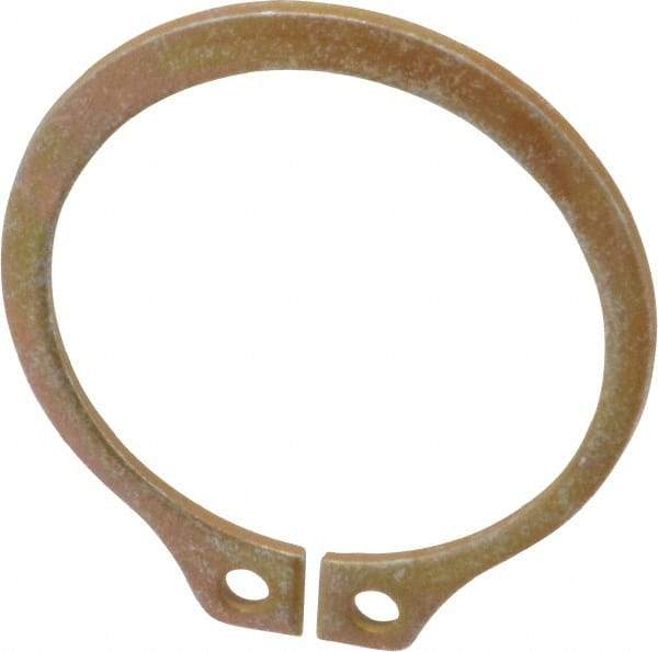 Rotor Clip - 1.059" Groove Diam, 1-1/8" Shaft Diam, Zinc Yellow Dichromate Steel, Snap External Retaining Rings - 0.056" Groove Width, 0.033" Groove Depth, 0.05" Ring Thickness, Grade 1060-1090 - Makers Industrial Supply