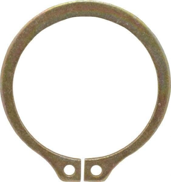 Rotor Clip - 1.176" Groove Diam, 1-1/4" Shaft Diam, Zinc Yellow Dichromate Steel, Snap External Retaining Rings - 0.056" Groove Width, 0.037" Groove Depth, 0.05" Ring Thickness, Grade 1060-1090 - Makers Industrial Supply