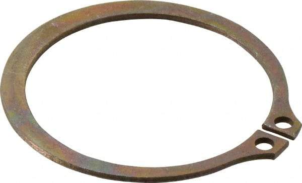 Rotor Clip - 1.886" Groove Diam, 2" Shaft Diam, Zinc Yellow Dichromate Steel, Snap External Retaining Rings - 0.068" Groove Width, 0.057" Groove Depth, 0.062" Ring Thickness, Grade 1060-1090 - Makers Industrial Supply