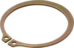 Rotor Clip - 2.12" Groove Diam, 2-1/4" Shaft Diam, Zinc Yellow Dichromate Steel, Snap External Retaining Rings - 0.086" Groove Width, 0.065" Groove Depth, 0.078" Ring Thickness, Grade 1060-1090 - Makers Industrial Supply