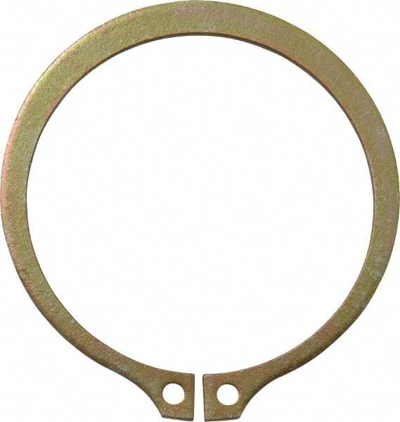 Rotor Clip - 2.239" Groove Diam, 2-3/8" Shaft Diam, Zinc Yellow Dichromate Steel, Snap External Retaining Rings - 0.086" Groove Width, 0.068" Groove Depth, 0.078" Ring Thickness, Grade 1060-1090 - Makers Industrial Supply