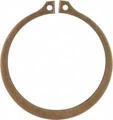 Rotor Clip - 2.36" Groove Diam, 2-1/2" Shaft Diam, Zinc Yellow Dichromate Steel, Snap External Retaining Rings - 0.086" Groove Width, 0.07" Groove Depth, 0.078" Ring Thickness, Grade 1060-1090 - Makers Industrial Supply