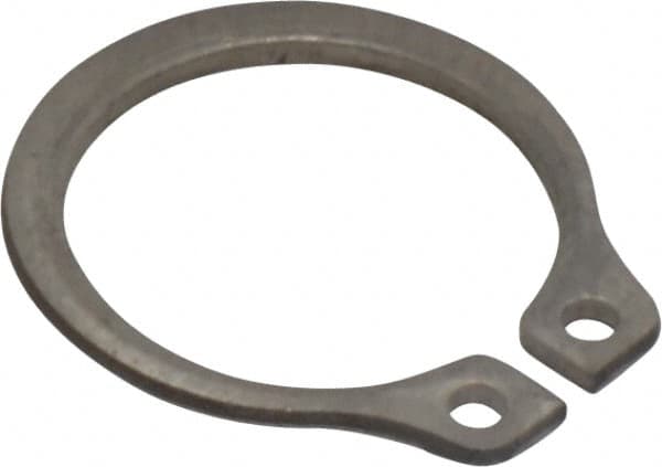 Rotor Clip - 0.468" Groove Diam, 1/2" Shaft Diam, Zinc-Plated Stainless Steel, Snap External Retaining Rings - 0.039" Groove Width, 0.016" Groove Depth, 0.035" Ring Thickness, Grade 15-7 Grade 632 - Makers Industrial Supply