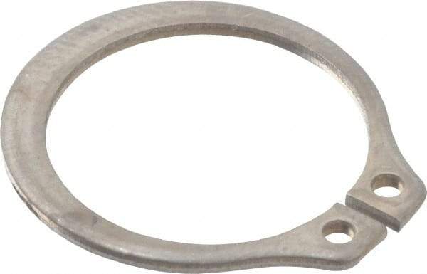 Rotor Clip - 0.559" Groove Diam, 19/32" Shaft Diam, Zinc-Plated Stainless Steel, Snap External Retaining Rings - 0.039" Groove Width, 0.017" Groove Depth, 0.035" Ring Thickness, Grade 15-7 Grade 632 - Makers Industrial Supply