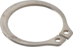 Rotor Clip - 0.559" Groove Diam, 19/32" Shaft Diam, Zinc-Plated Stainless Steel, Snap External Retaining Rings - 0.039" Groove Width, 0.017" Groove Depth, 0.035" Ring Thickness, Grade 15-7 Grade 632 - Makers Industrial Supply