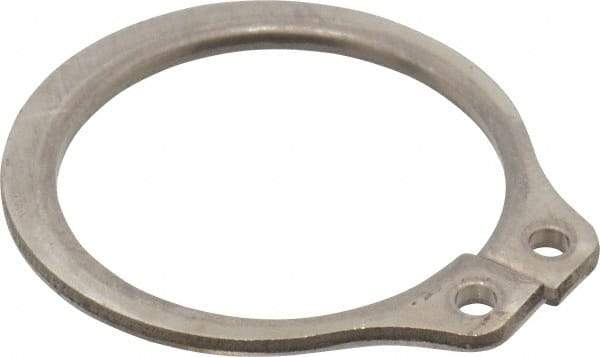 Rotor Clip - 0.646" Groove Diam, 11/16" Shaft Diam, Zinc-Plated Stainless Steel, Snap External Retaining Rings - 0.046" Groove Width, 0.021" Groove Depth, 0.042" Ring Thickness, Grade 15-7 Grade 632 - Makers Industrial Supply