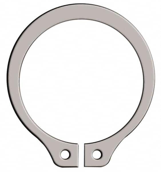 Rotor Clip - 35.71mm Groove Diam, 1-1/2" Shaft Diam, Passivated Stainless Steel, Snap External Retaining Rings - 0.056" Groove Width, 0.047" Groove Depth, 0.05" Ring Thickness, Grade 15-7 Grade 632 - Makers Industrial Supply