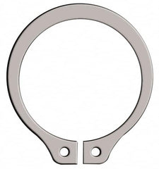 Rotor Clip - 0.321" Groove Diam, 11/32" Shaft Diam, Zinc-Plated Stainless Steel, Snap External Retaining Rings - 0.029" Groove Width, 0.011" Groove Depth, 0.025" Ring Thickness, Grade 15-7 Grade 632 - Makers Industrial Supply