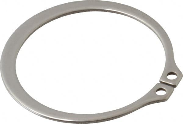 Rotor Clip - 1.886" Groove Diam, 2" Shaft Diam, Zinc-Plated Stainless Steel, Snap External Retaining Rings - 0.068" Groove Width, 0.057" Groove Depth, 0.062" Ring Thickness, Grade 15-7 Grade 632 - Makers Industrial Supply