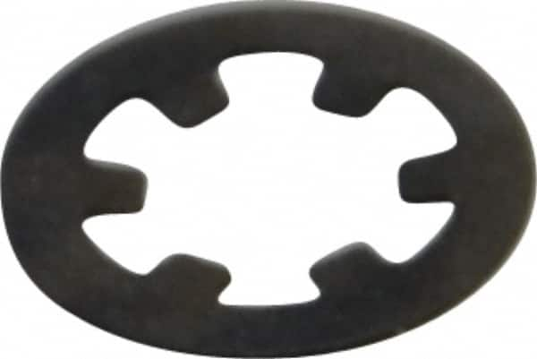 Rotor Clip - 3/16" Shaft Diam, Phosphate Steel, Self Locking External Retaining Rings - 0.01" Ring Thickness, Grade 1060-1090 - Makers Industrial Supply