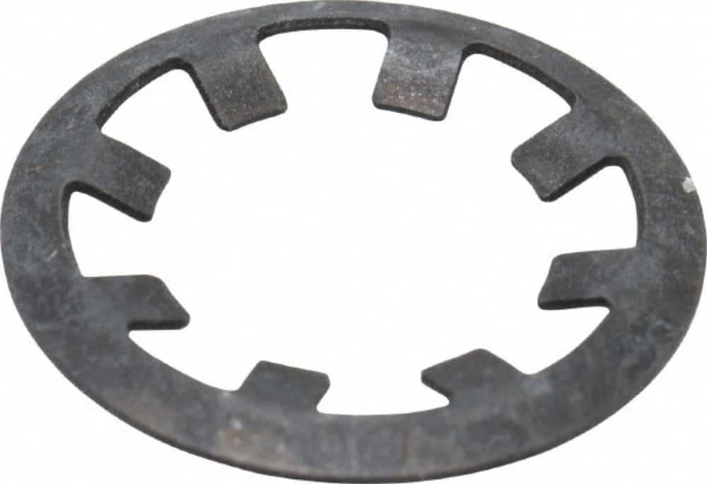 Rotor Clip - 3/8" Shaft Diam, Phosphate Steel, Self Locking External Retaining Rings - 0.015" Ring Thickness, Grade 1060-1090 - Makers Industrial Supply