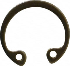 Rotor Clip - 0.025" Thick, Zinc Yellow Dichromate Finish, Steel Snap Internal Retaining Ring - 0.029" Groove Width, 0.012" Groove Depth, 0.461" Groove Diam, Grade 1060-1090 - Makers Industrial Supply