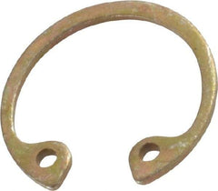 Rotor Clip - 0.035" Thick, Zinc Yellow Dichromate Finish, Steel Snap Internal Retaining Ring - 0.039" Groove Width, 0.017" Groove Depth, 0.596" Groove Diam, Grade 1060-1090 - Makers Industrial Supply