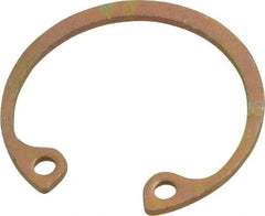 Rotor Clip - 0.035" Thick, Zinc Yellow Dichromate Finish, Steel Snap Internal Retaining Ring - 0.039" Groove Width, 0.023" Groove Depth, 0.796" Groove Diam, Grade 1060-1090 - Makers Industrial Supply