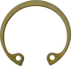 Rotor Clip - 0.042" Thick, Zinc Yellow Dichromate Finish, Steel Snap Internal Retaining Ring - 0.046" Groove Width, 0.028" Groove Depth, 0.931" Groove Diam, Grade 1060-1090 - Makers Industrial Supply