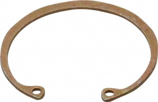 Rotor Clip - 0.05" Thick, Zinc Yellow Dichromate Finish, Steel Snap Internal Retaining Ring - 0.056" Groove Width, 0.047" Groove Depth, 1.594" Groove Diam, Grade 1060-1090 - Makers Industrial Supply