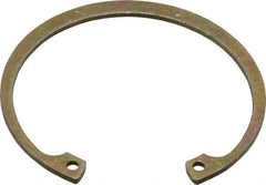 Rotor Clip - 0.078" Thick, Zinc Yellow Dichromate Finish, Steel Snap Internal Retaining Ring - 0.086" Groove Width, 0.074" Groove Depth, 2.648" Groove Diam, Grade 1060-1090 - Makers Industrial Supply