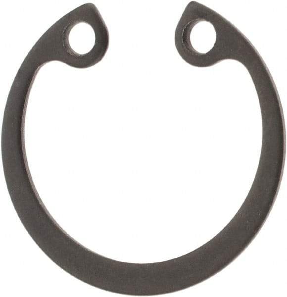 Rotor Clip - 21mm Nominal, 1mm Thick, Phosphate Finish, Steel Snap Internal Retaining Ring - 1.1mm Groove Width, 0.5mm Groove Depth, 21mm Groove Diam, Grade 1060-1090 - Makers Industrial Supply