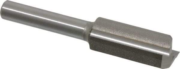 Amana Tool - 1/2" Diam, 1/4" Shank Diam, 1" Length of Cut, 2 Flute Straight Router Bit - 2-1/8" Overall Length, Carbide Tipped - Makers Industrial Supply