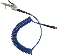 Coilhose Pneumatics - 3/16" ID Hose & Blow Gun Assembly - 15' Long Hose, 1/4" Inlet, MPT Thread - Makers Industrial Supply