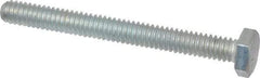 Made in USA - 1/4-20 UNC, 2-1/2" Length Under Head Hex Head Cap Screw - Fully Threaded, Grade 5 Steel, Zinc-Plated Finish, 7/16" Hex - Makers Industrial Supply