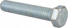 Made in USA - 1/2-13 UNC, 2-3/4" Length Under Head Hex Head Cap Screw - Fully Threaded, Grade 5 Steel, Zinc-Plated Finish, 3/4" Hex - Makers Industrial Supply