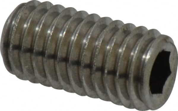 Value Collection - M8x1.25 Metric Coarse, 16mm OAL, Cup Point Set Screw - Grade 18-8 & Austenitic A2 Stainless Steel, 4mm Key - Makers Industrial Supply