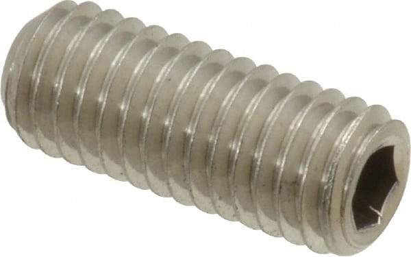 Value Collection - M8x1.25 Metric Coarse, 20mm OAL, Cup Point Set Screw - Grade 18-8 & Austenitic A2 Stainless Steel, 4mm Key - Makers Industrial Supply