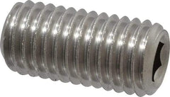 Value Collection - M12x1.75 Metric Coarse, 25mm OAL, Cup Point Set Screw - Grade 18-8 & Austenitic A2 Stainless Steel, 6mm Key - Makers Industrial Supply