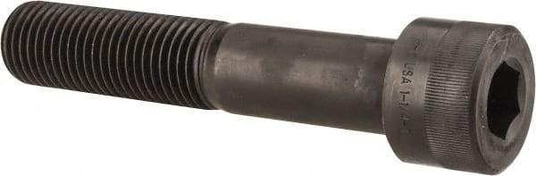 Holo-Krome - 1-3/4 - 5 UNC Hex Socket Drive, Socket Cap Screw - Alloy Steel, Black Oxide Finish, Partially Threaded, 12" Length Under Head - Makers Industrial Supply