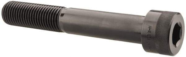 Holo-Krome - 1-1/4 - 7 UNC Hex Socket Drive, Socket Cap Screw - Alloy Steel, Black Oxide Finish, Partially Threaded, 8" Length Under Head - Makers Industrial Supply