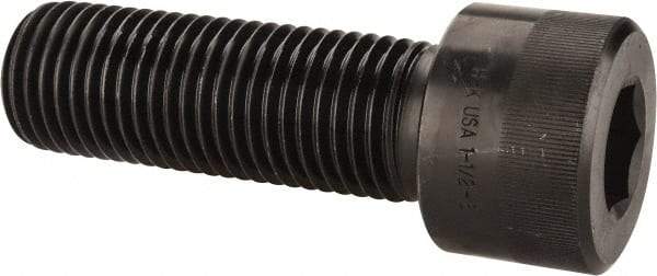 Holo-Krome - 1-1/2 - 6 UNC Hex Socket Drive, Socket Cap Screw - Alloy Steel, Black Oxide Finish, Partially Threaded, 4-1/2" Length Under Head - Makers Industrial Supply