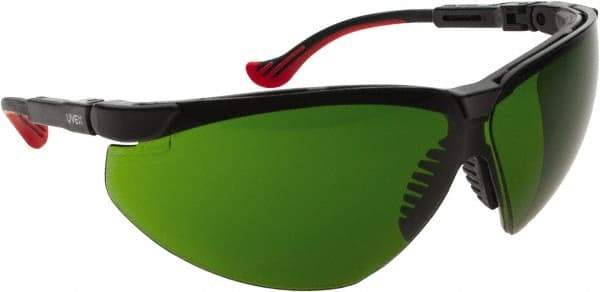 Uvex - Safety Glasses - GRN LENS #3 BLK FRM GENESIS XC SAFETY GLASSES - Makers Industrial Supply