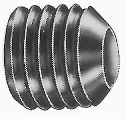 Value Collection - #1-64 UNC, 3/16" OAL, Cup Point Set Screw - Grade ASTM F912 Alloy Steel, 0.028" Key - Makers Industrial Supply