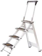 Little Giant Ladder - 4 Steps, 3' High, Type IA Rating, Aluminum Step Ladder - 300 Lb Capacity, 22-1/2" Base Width - Makers Industrial Supply