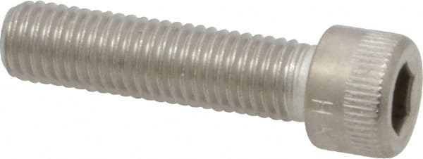 Holo-Krome - 1/4-28 UNF Hex Socket Drive, Socket Cap Screw - Grade 18-8 Stainless Steel, Uncoated, Fully Threaded, 1" Length Under Head - Makers Industrial Supply