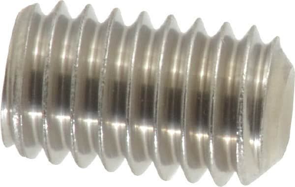 Value Collection - 3/8-16 UNC, 5/8" OAL, Cup Point Set Screw - Grade 18-8 Stainless Steel, 3/16" Key - Makers Industrial Supply