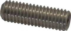 Value Collection - 1/2-13 UNC, 1-1/2" OAL, Cup Point Set Screw - Grade 18-8 Stainless Steel, 1/4" Key - Makers Industrial Supply