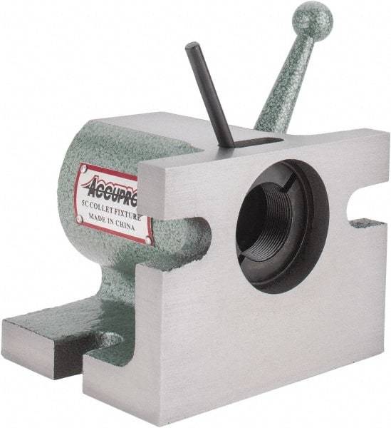 Accupro - Series 5C, 1/32 to 1-1/8" Collet Capacity, Horizontal/Vertical Standard Collet Holding Fixture - Manually Activated, 5" Base Diam Width, 4" High - Makers Industrial Supply