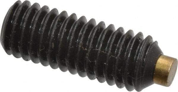 Made in USA - 3/8-16 UNC, 1" Length of Thread, Soft Tip Point Set Screw - Grade 8 Alloy Steel - Makers Industrial Supply