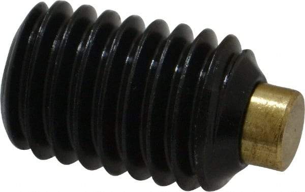 Made in USA - 1/2-13 UNC, 3/4" Length of Thread, Soft Tip Point Set Screw - Grade 8 Alloy Steel - Makers Industrial Supply