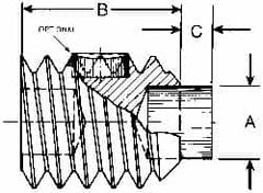 Made in USA - 3/8-16 UNC, 3/4" Length of Thread, Soft Tip Point Set Screw - Grade 18-8 Stainless Steel - Makers Industrial Supply