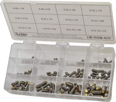 Made in USA - 210 Piece, #4-40 to 5/16-18, Stainless Steel Set Screw Assortment - Hex Head, Hex Socket Drive, 1/8 to 1/2" Long, Grade 303 - Makers Industrial Supply