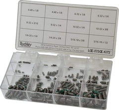 Made in USA - 210 Piece, #4-40 to 5/16-18, Stainless Steel Set Screw Assortment - Hex Head, Hex Socket Drive, 1/8 to 1/2" Long, Grade 303 - Makers Industrial Supply