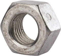 Value Collection - 7/16-20 UNF Grade 2 Two Way Lock Nut with Distorted Thread - 11/16" Width Across Flats, 3/8" High, Zinc-Plated Finish - Makers Industrial Supply